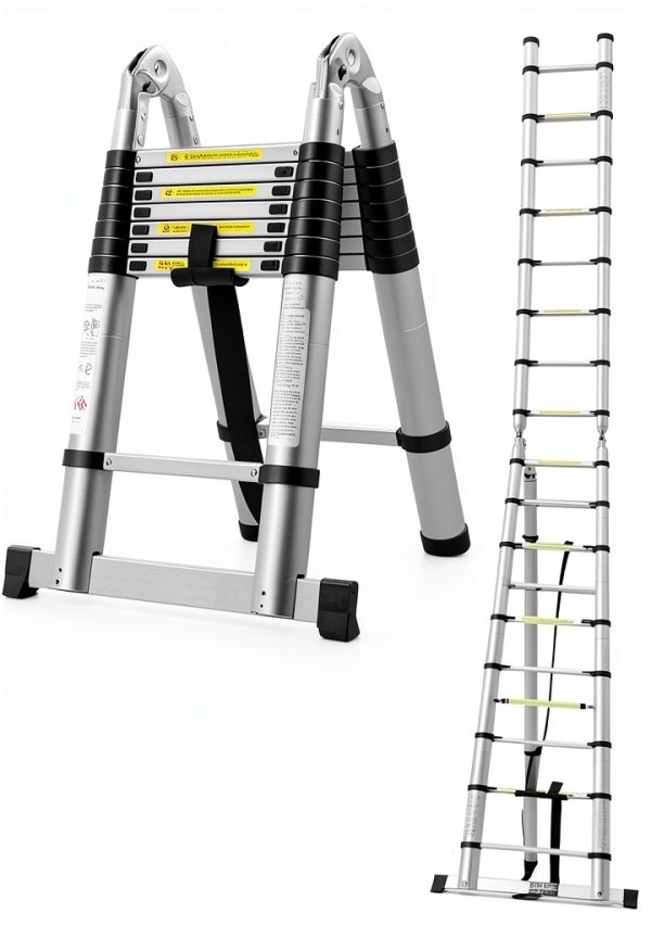 Jupitor Telescoping Ladder Aluminum 16 Feet 330 Pound-0