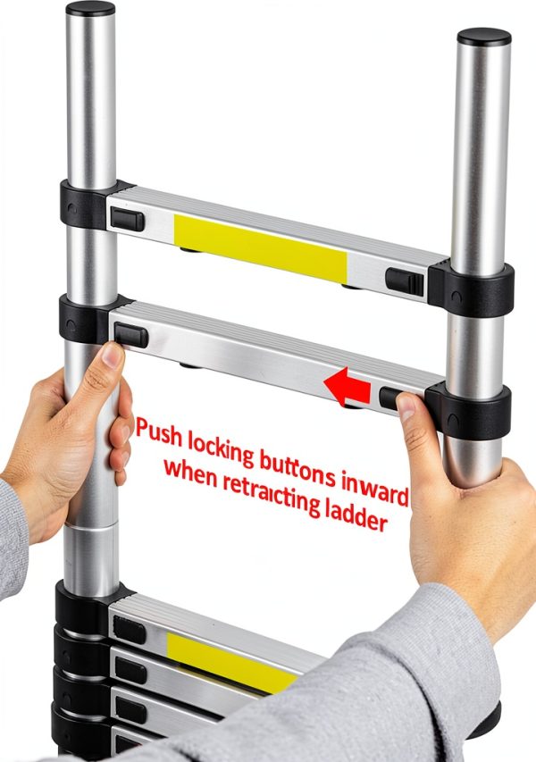 Jupitor Telescoping Ladder Aluminum 16 Feet 330 Pound-7