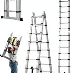 Qimu Aluminum Collapsible Ladder Durable Portable Home Tool-0