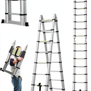 Qimu Aluminum Collapsible Ladder Durable Portable Home Tool-0