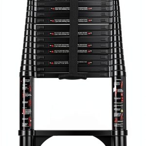 ARCHOM Telescoping Ladder Aluminum Extendable 20FT Black-0