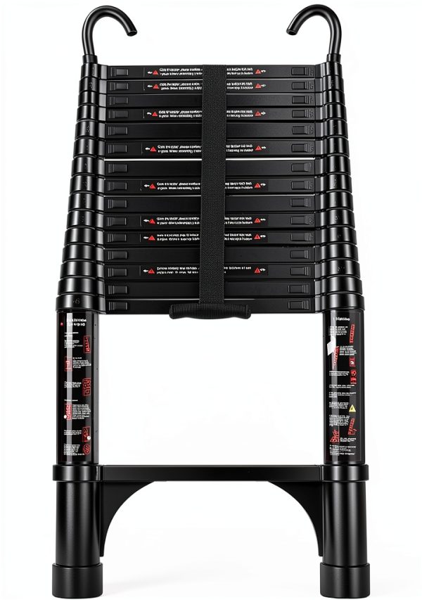 ARCHOM Telescoping Ladder Aluminum Extendable 20FT Black-0