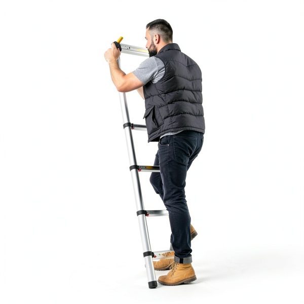 KZEBRA Telescoping Ladder Aluminum Portable 12.5 FT-8