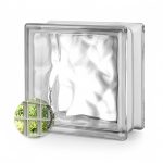 Seves Nubio Glass Block 8x4x8 White Edge Light Diffusing Panel-0