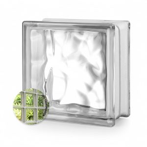 Seves Nubio Glass Block 8x4x8 White Edge Light Diffusing Panel-0