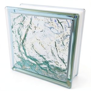 Seves Glass Block Ice Pattern 5x7.75" White Edge Model SV-883-ICE-0