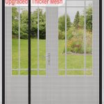 Okayavo Magnetic Screen Door for Sliding Doors 74.8" x 81" Black-0