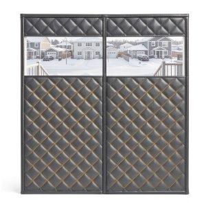 Magnetic Insulated Sliding Door Curtain Sjuznng Black 72x80 Fit-0